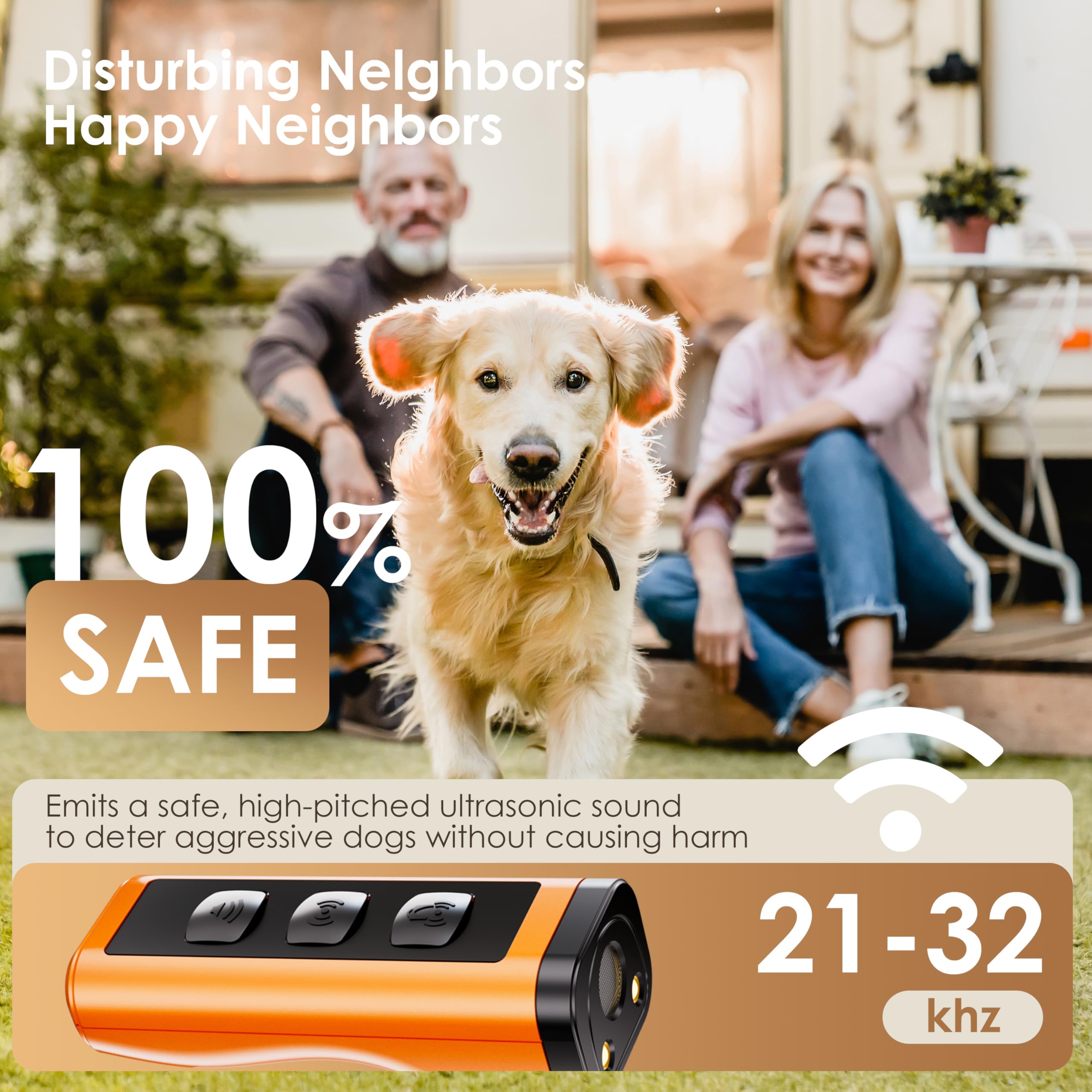 VUL bark deterrent up to 50 feet range during nuisance barking