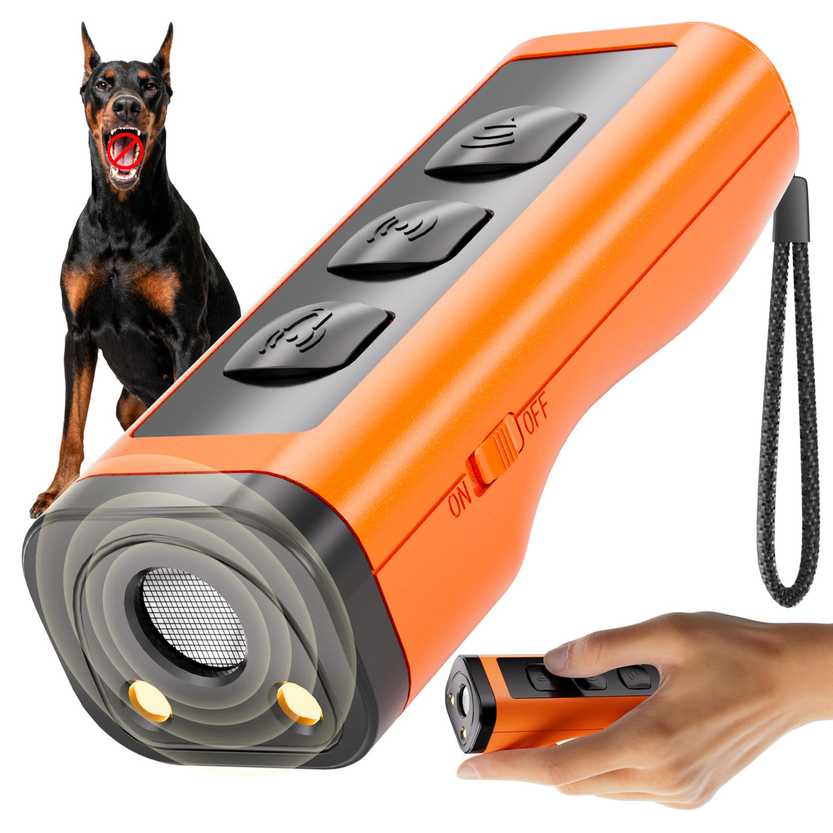 VUL dog bark deterrent device front view for humane training