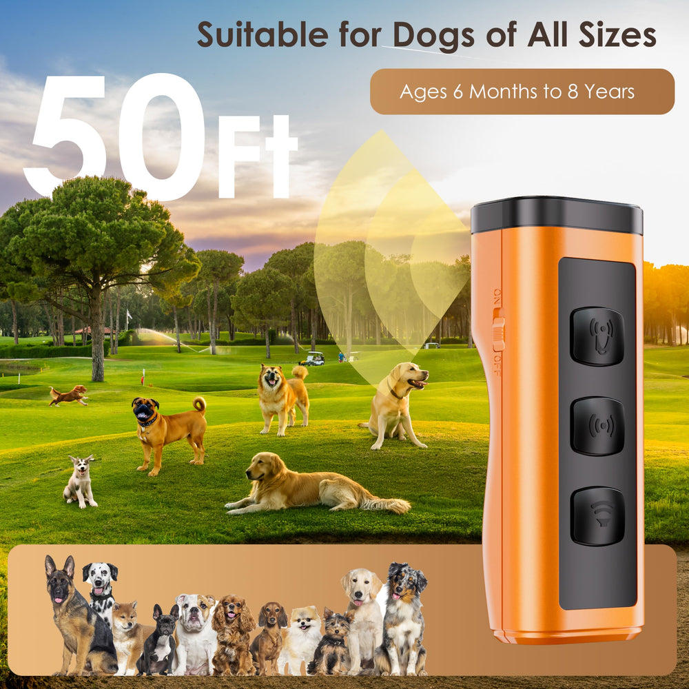 VUL dog bark deterrent device side angle shows portable safe design