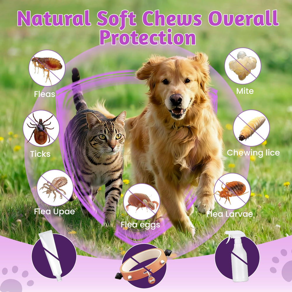 VUN dog flea tick chews taste chicken for a palatable experience