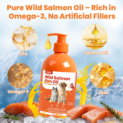 VUN salmon fish oil packaging emphasizes purity and GMP-certified quality for peace of mind.