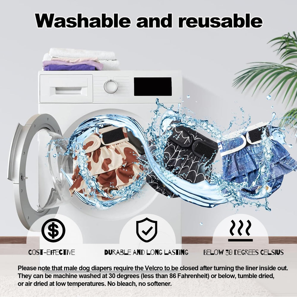 VUNCESSIN washable diapers support repeated use and lower waste compared to disposables.