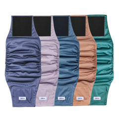 VUNCESSIN reusable dog diapers pack5 patterns for daily wear and training, keeping fur clean.