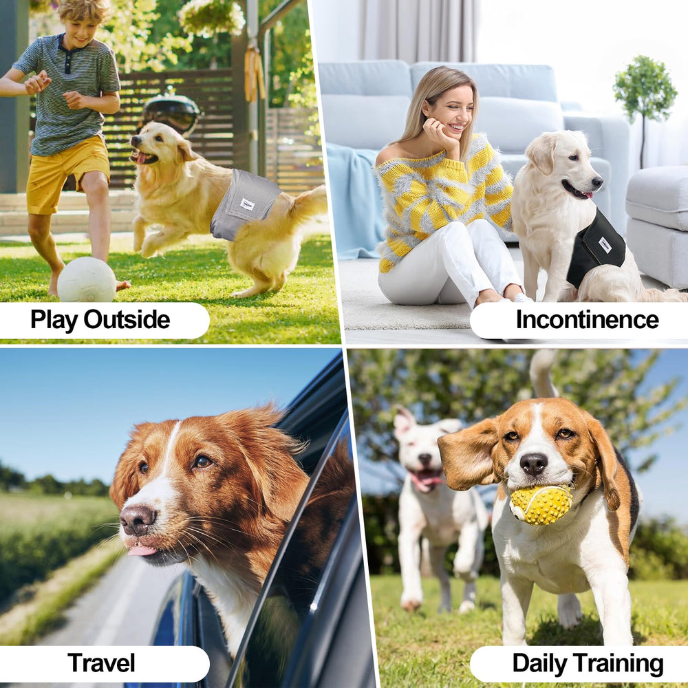 VUNCESSIN washable dog diaper durable stitching withstands frequent washing.