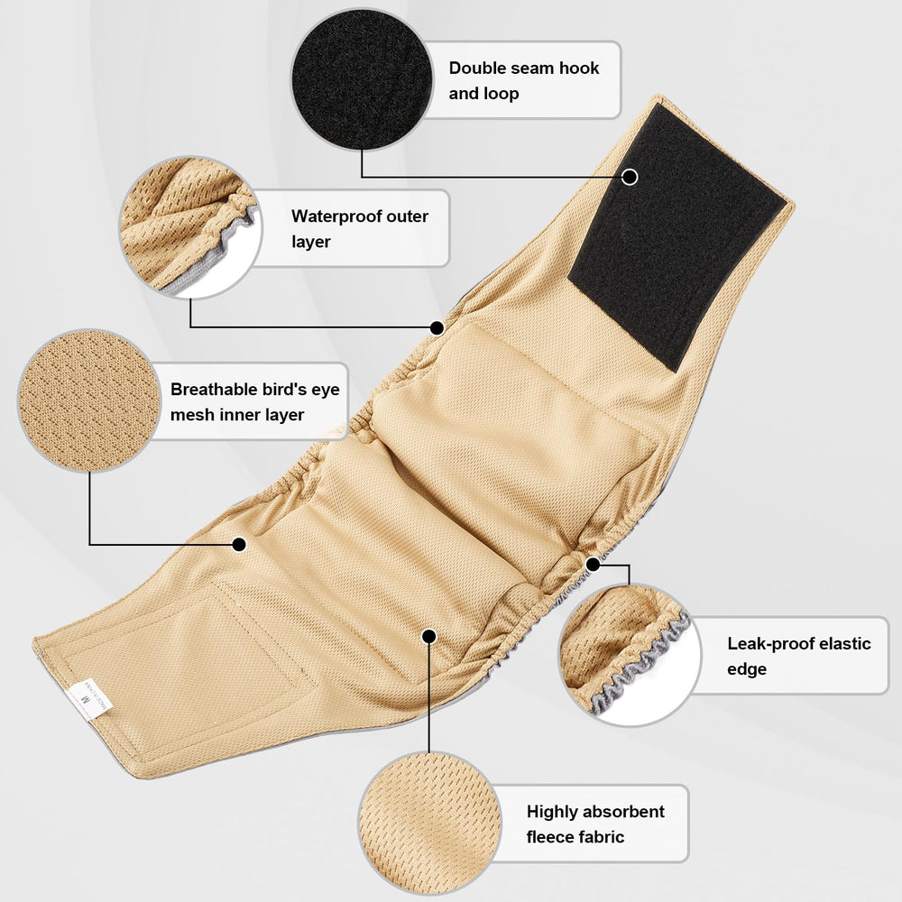VUNCESSIN diaper with Velcro closure highlights easy adjustability and reliable fastening.
