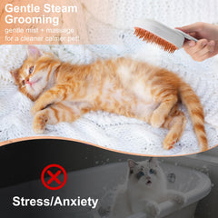 VVVVVW Steam Brush adjustable nozzle demonstrates customizable steam for sensitive pets.