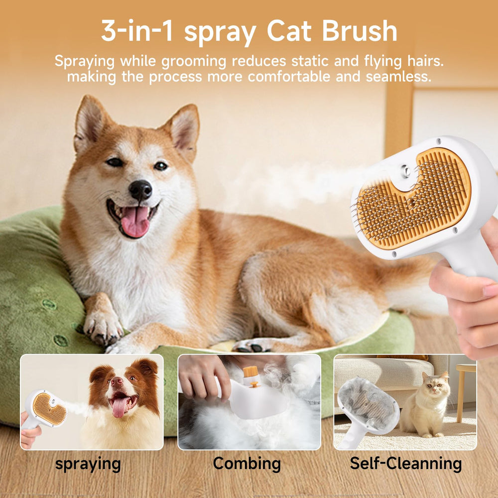 VVWVVW quick cleanup after grooming as hair falls from bristles.