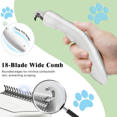 VVWVVW sturdy ABS plastic housing with stainless steel bristles for durable grooming.