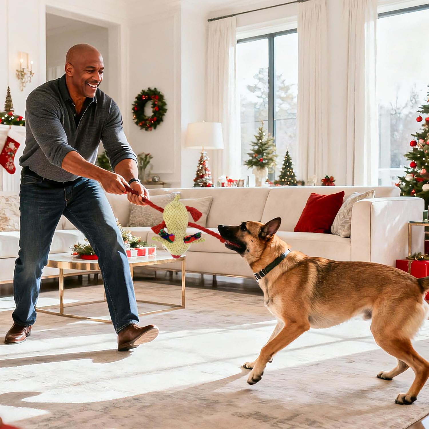 VWPTCHI Christmas reindeer gift toy for dogs of all sizes.