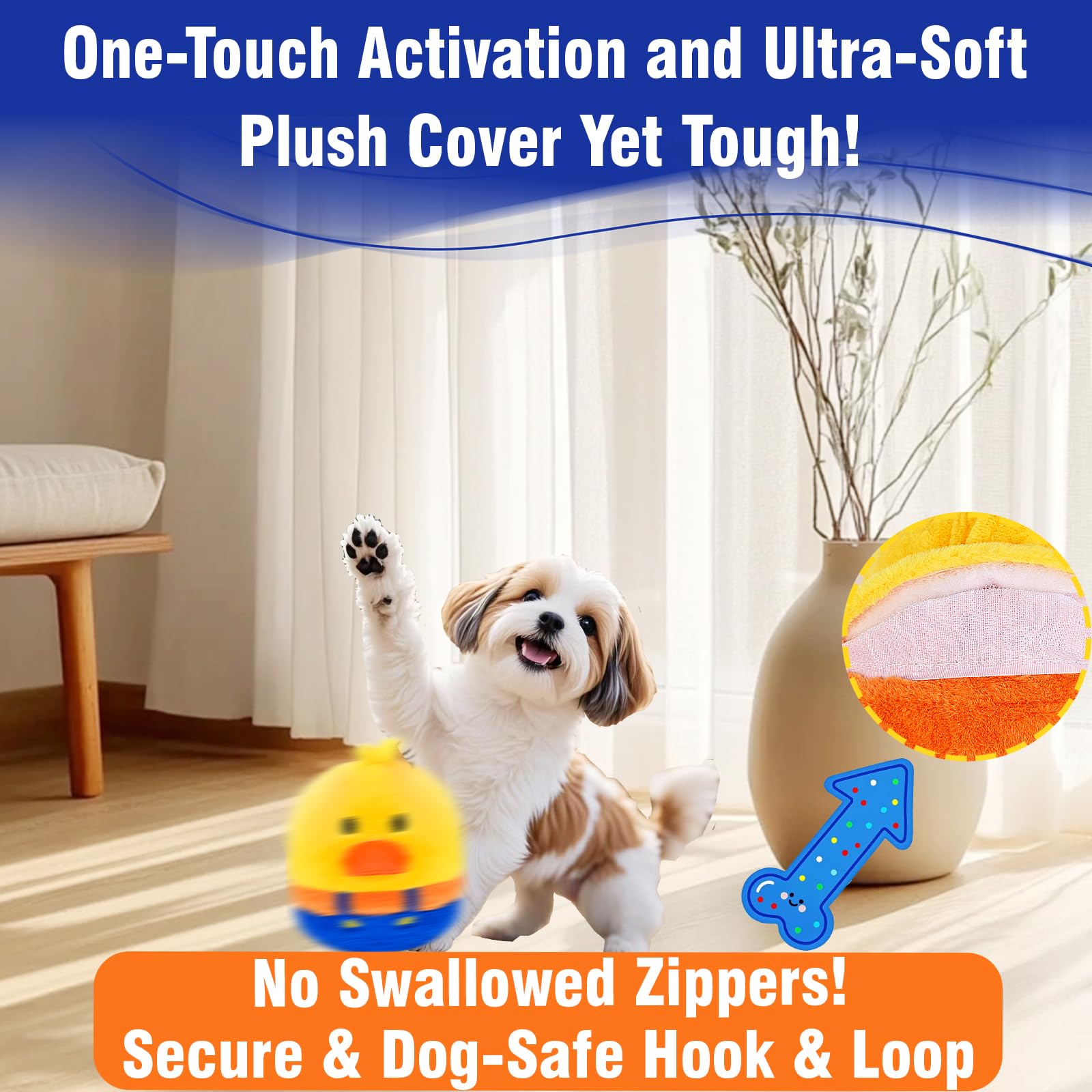 VYsTN self-playing rechargeable dog toy delivers hours of entertainment after charging