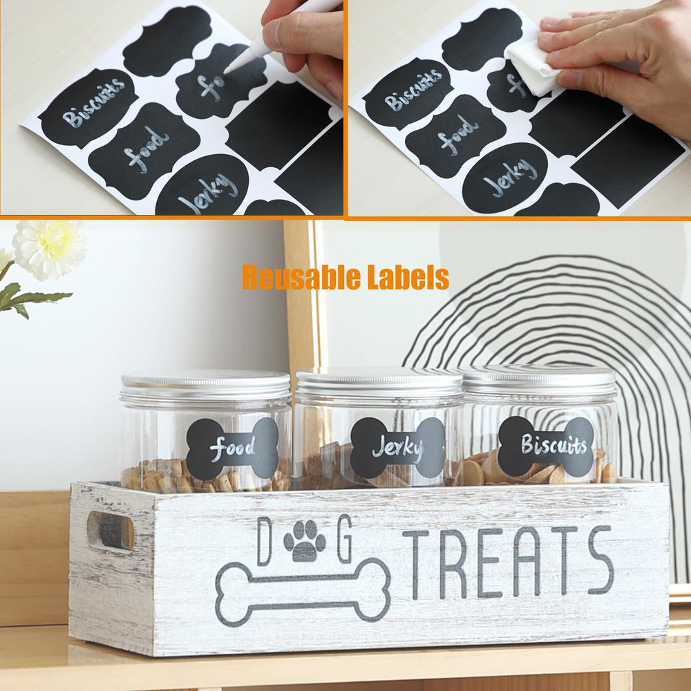 VZODESR 3-jar storage keeps dog or cat treats fresh and accessible