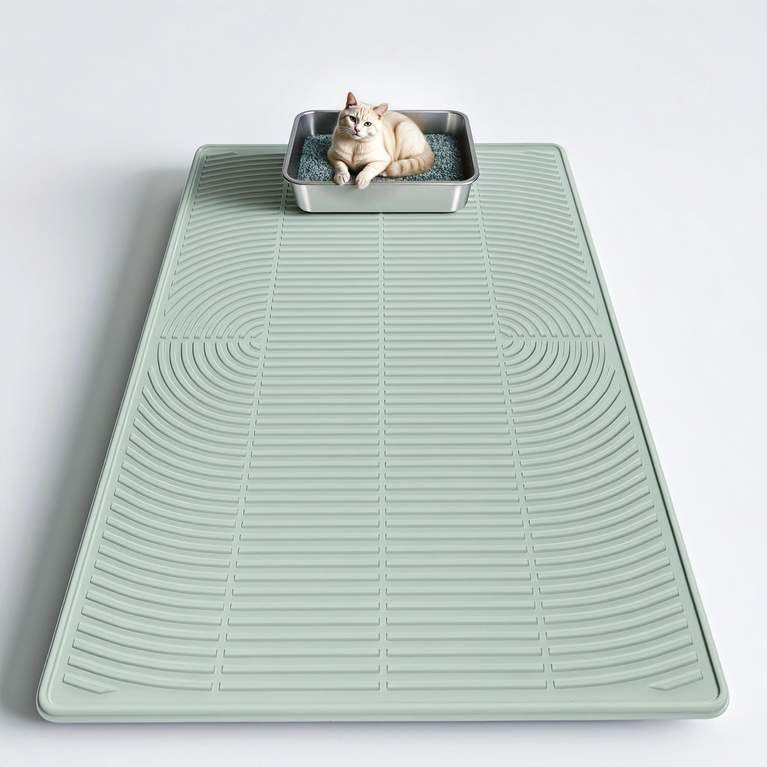VZYTV Cat Litter Mat 40x28 provides full floor coverage after use.
