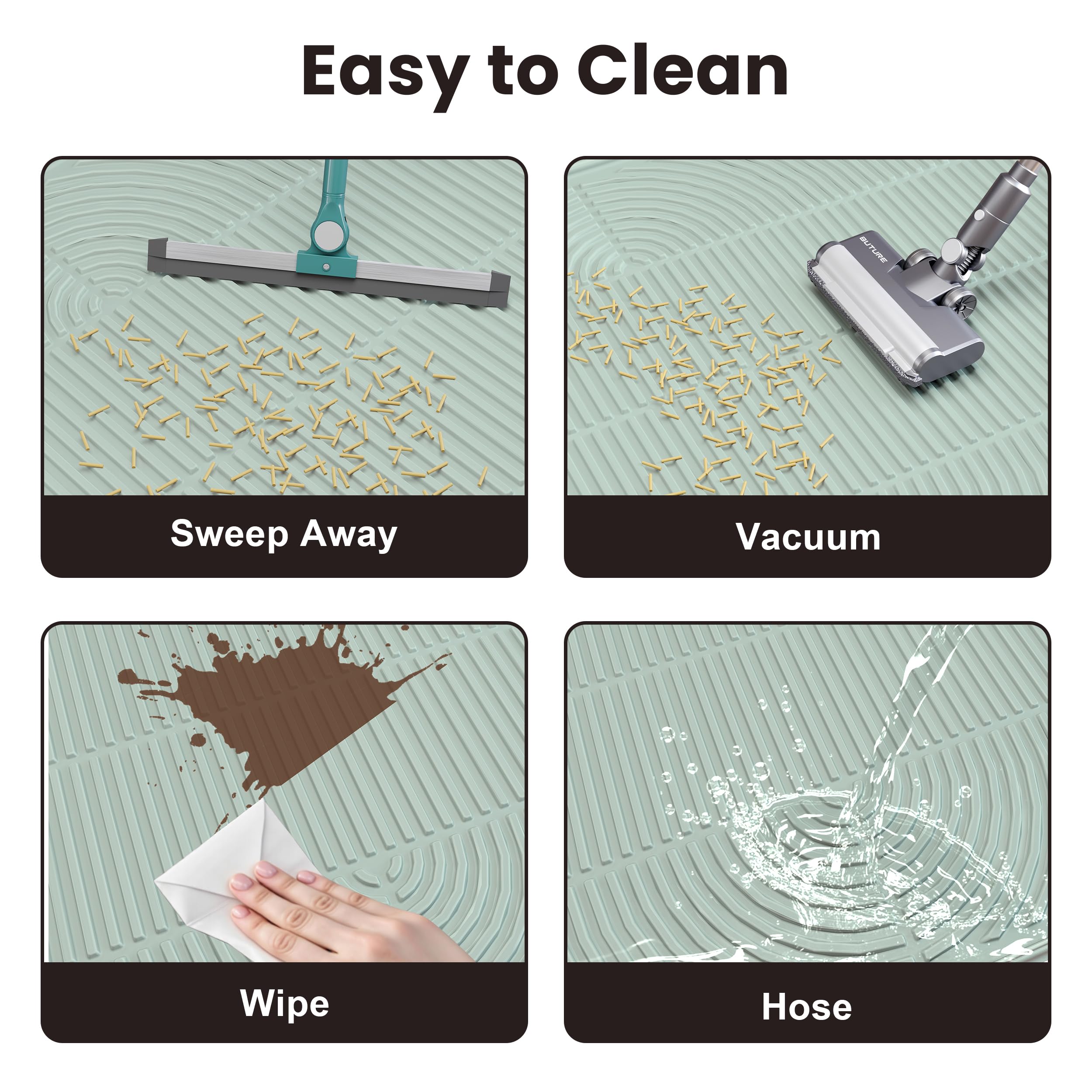 VZYTV Cat Litter Mat multi-functional bowl-mat catches spills.