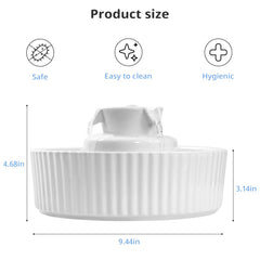 waatoos ceramic fountain pump and dual-filter system maintaining clean water.