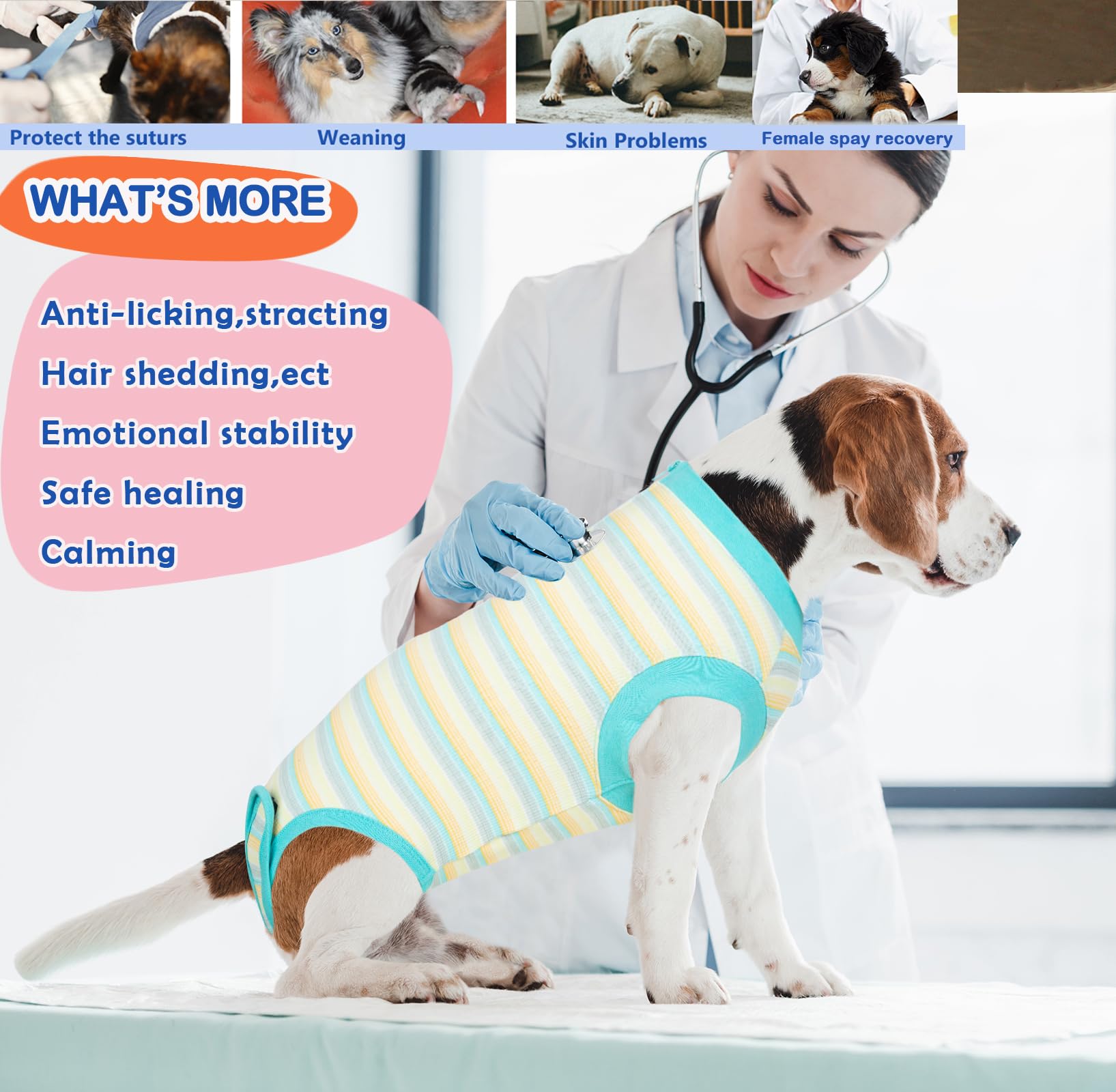 Wabdhaly dog cone alternative wearable image demonstrates stress-free recovery.
