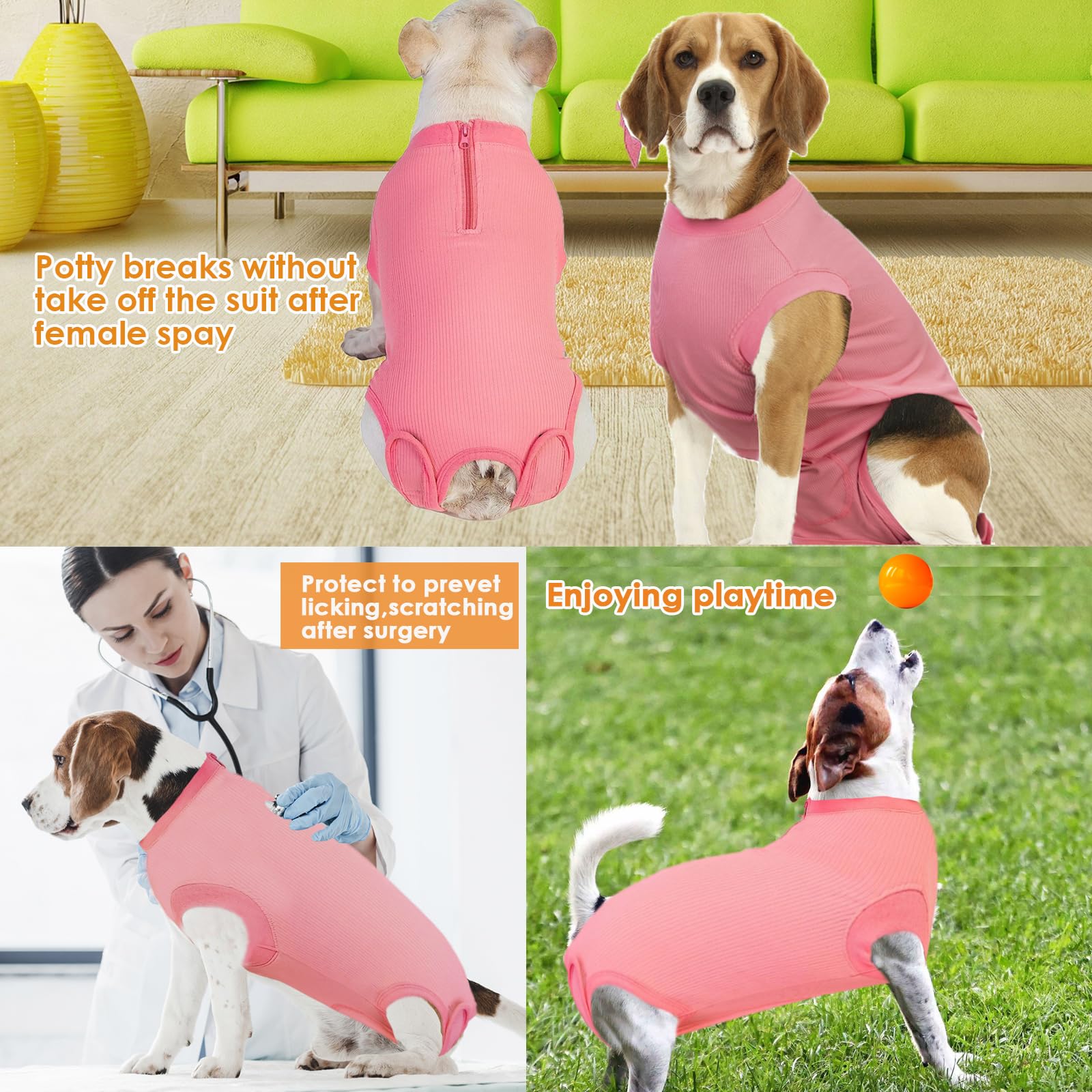Wabdhaly dog surgery suit anti-licking protection during healing.