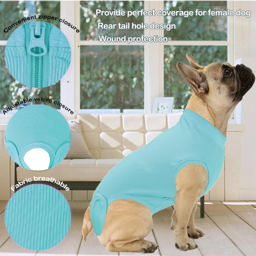 Wabdhaly dog-surgery-suit potty breaks shows easy outdoor relief without removal