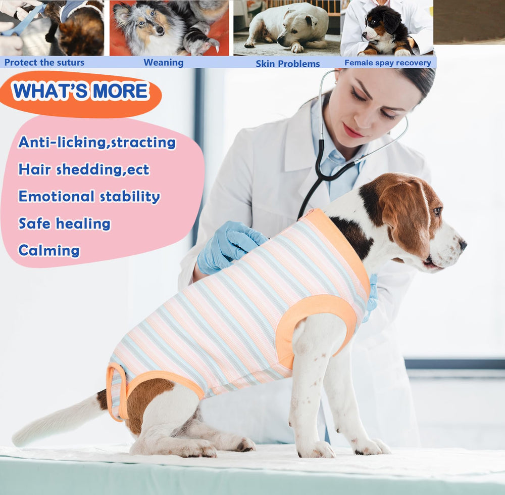 Wabdhaly dog surgery suit soft breathable fabric supports comfortable post-surgery wear