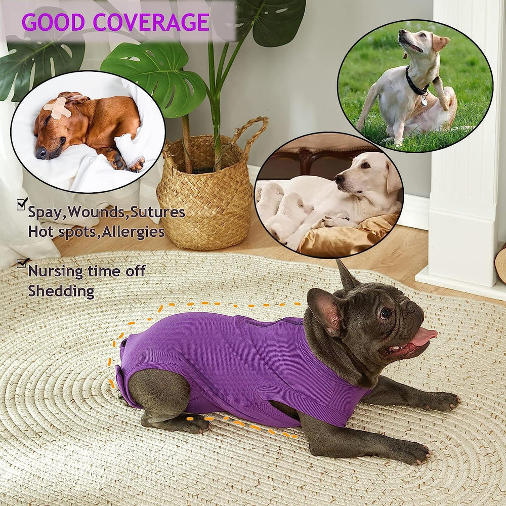 Wabdhaly dog surgery suit zipper close-up for easy on and off