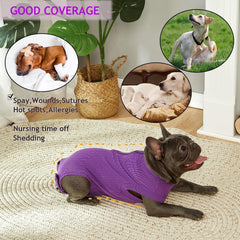 Wabdhaly dog surgery suit zipper close-up for easy on and off