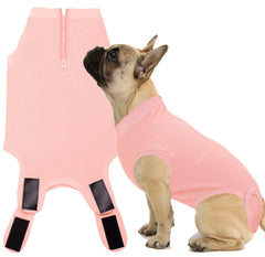 Wabdhaly recovery suit zipper close-up for easy on-off post-surgery use
