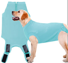 Wabdhaly recovery suit with zipper enables quick, gentle post-surgery dressing for dogs