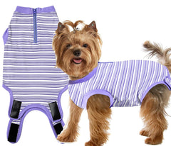 Wabdhaly recovery suit with zipper close-up for easy on-off and quiet operation