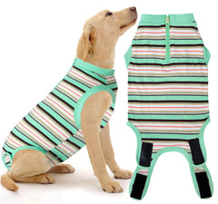 Wabdhaly recovery suit for dogs front view showcasing anti-licking protection.