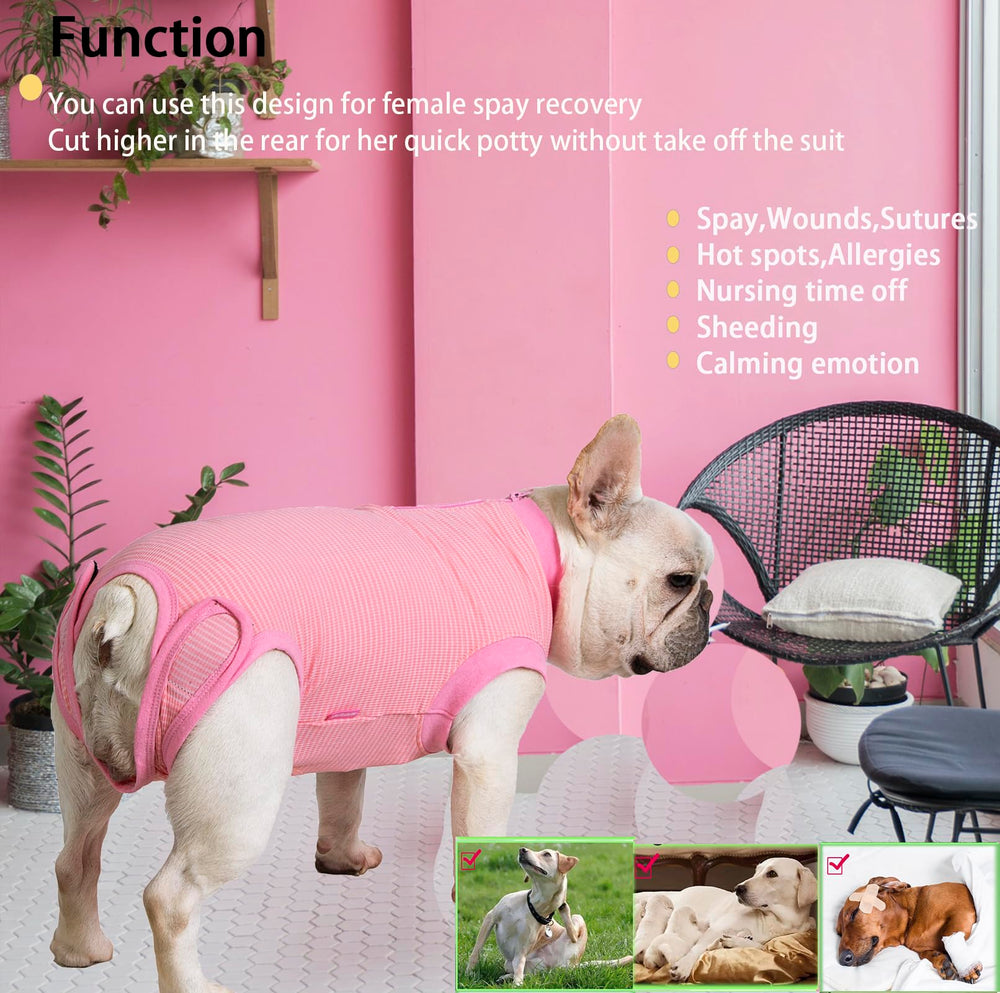 Wabdhaly soft breathable dog recovery suit keeps skin comfortable during healing.