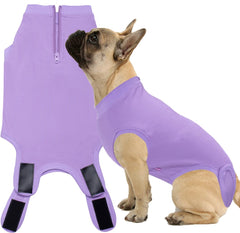 Wabdhaly recovery suit with zipper closure for easy on/off after surgery.