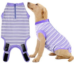 Wabdhaly recovery suit for dogs shows zipper option for easy dressing and checks
