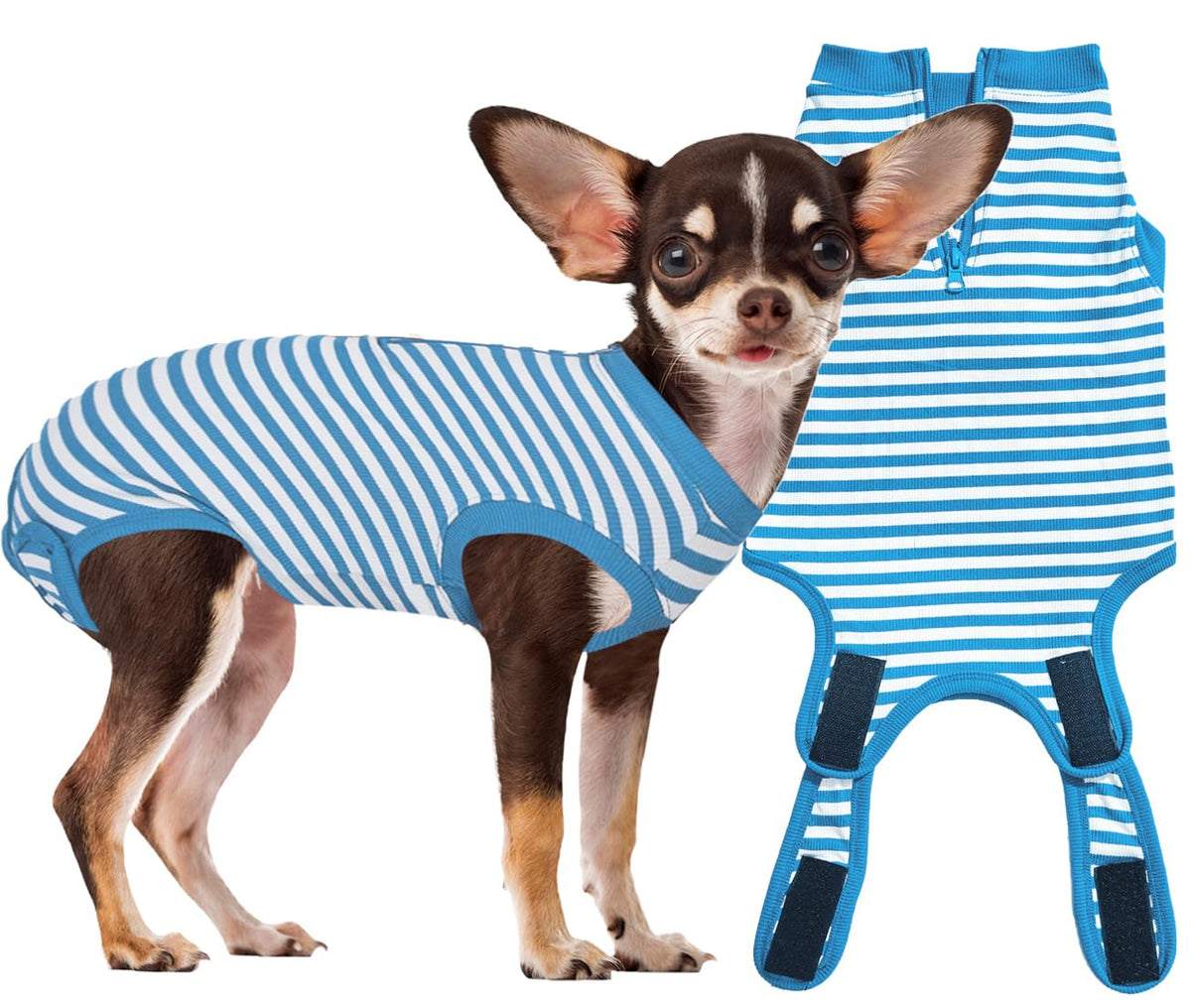 Wabdhaly recovery suit for dogs with zipper for quick post-surgery wear