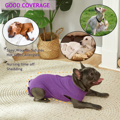 Wabdhaly Recovery Suit rolled sides enable easy potty breaks