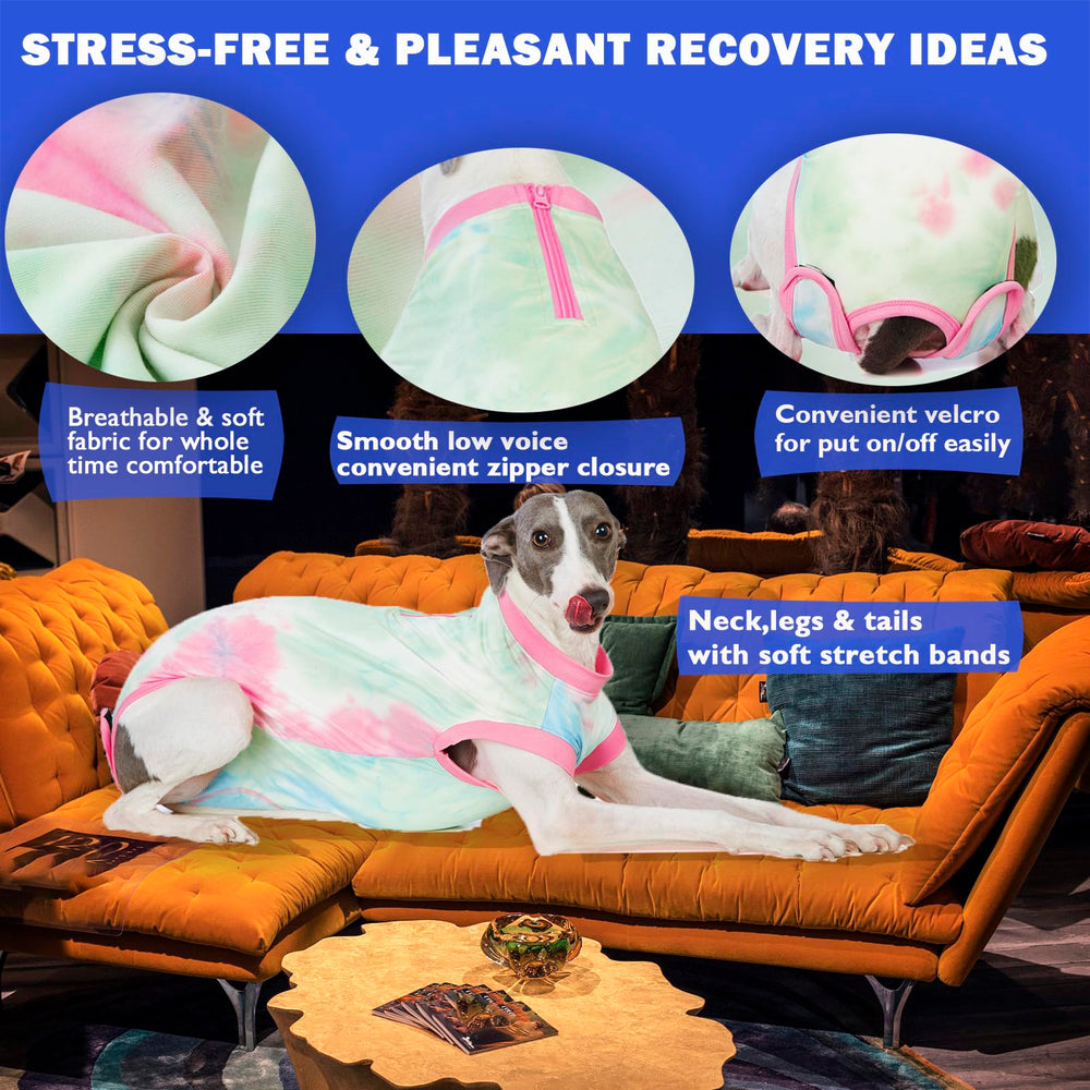 Wabdhaly recovery suit zipper closure enables easy on-off during calming post-op routines.