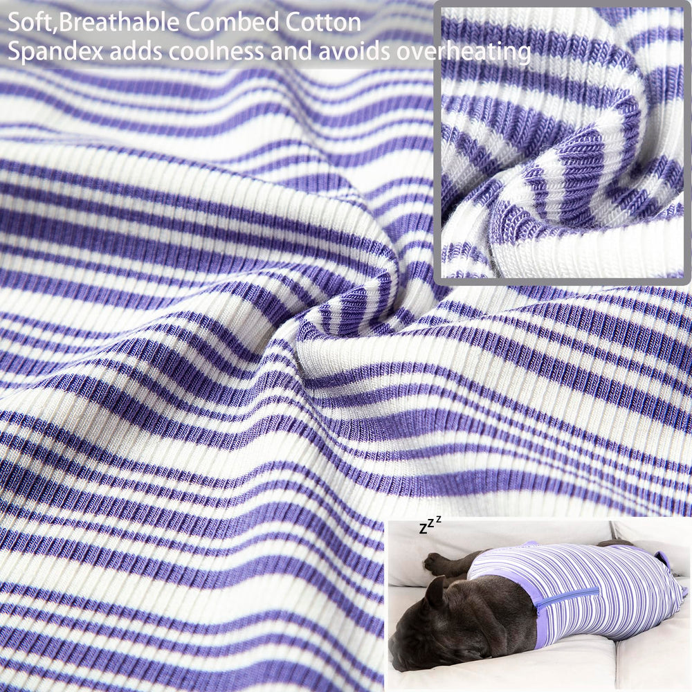 Wabdhaly size 3X-Large recovery suit fits large dogs securely during post-surgery wear.