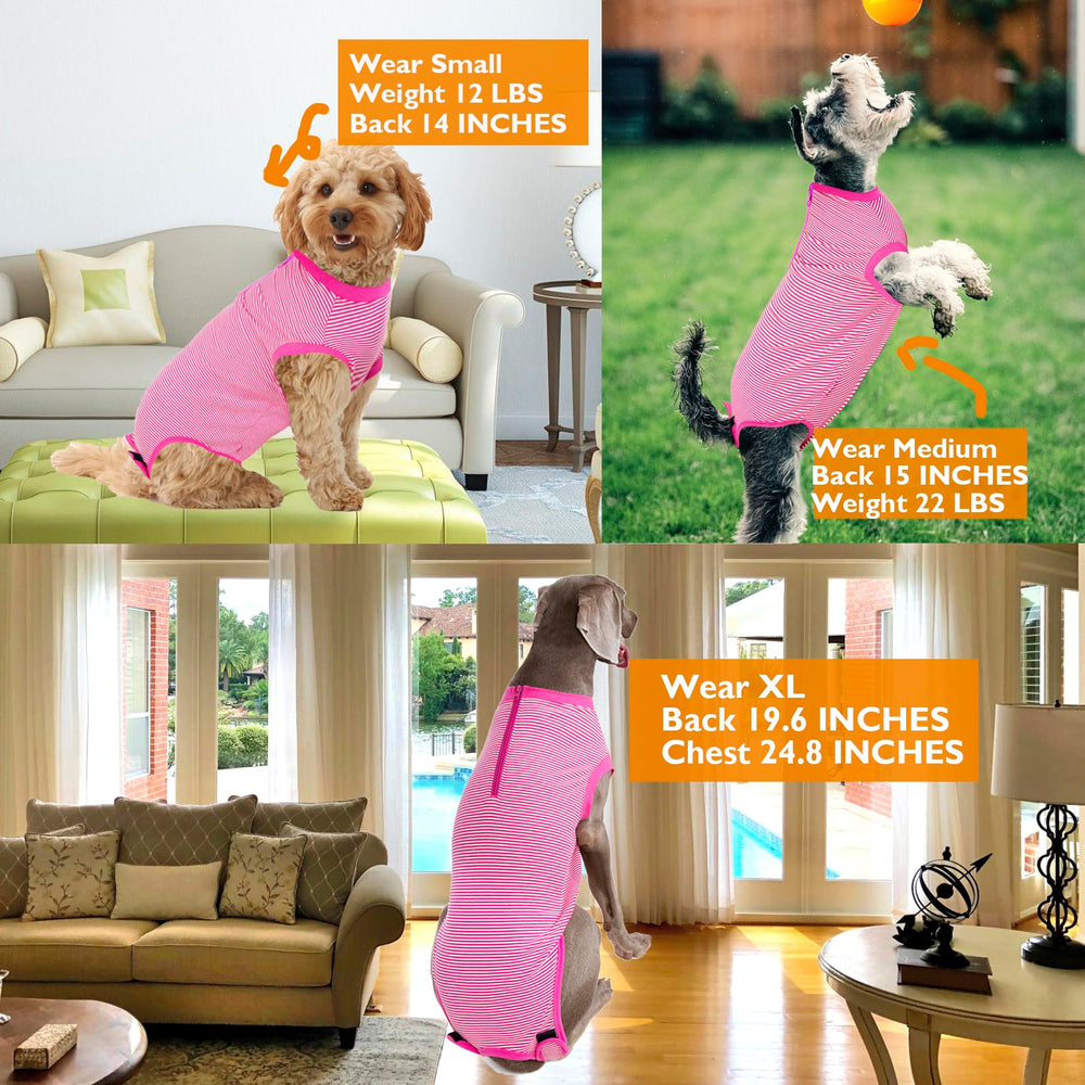 Wabdhaly surgery suit breathable fabric keeps your dog cool and comfortable during recovery.