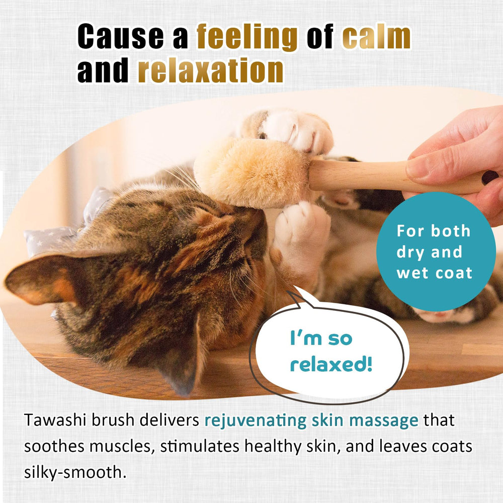 Wablade Relaxing Cat Grooming Brush natural sisal-fiber texture ideal for low static grooming