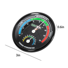 WACOOL hygrometer uses color coding to indicate cold, comfortable, and hot zones for quick checks.