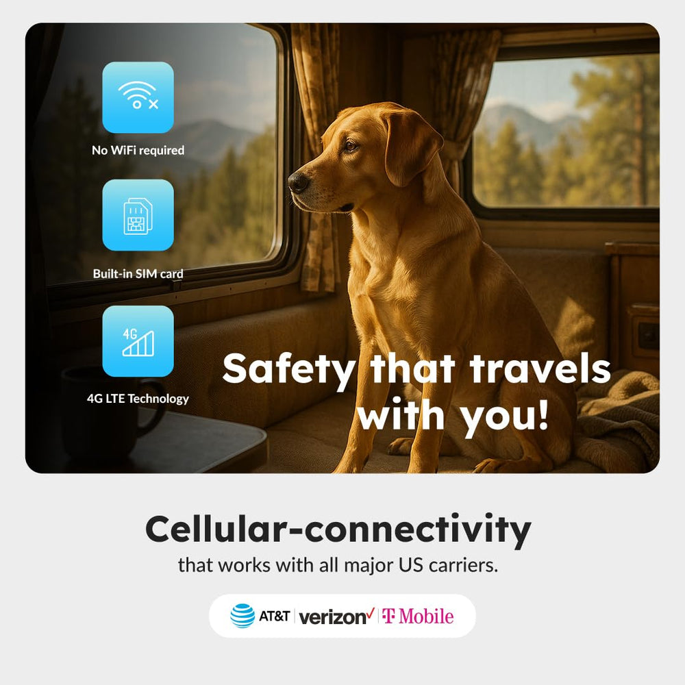 Waggle 4G app interface demonstrates instant monitoring and alert customization.