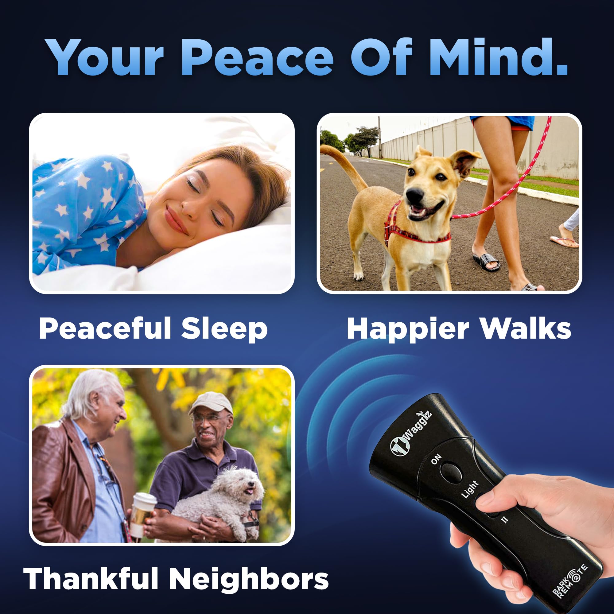 Wagglz Ultrasonic Bark Deterrent for indoor use reduces nuisance barking quietly