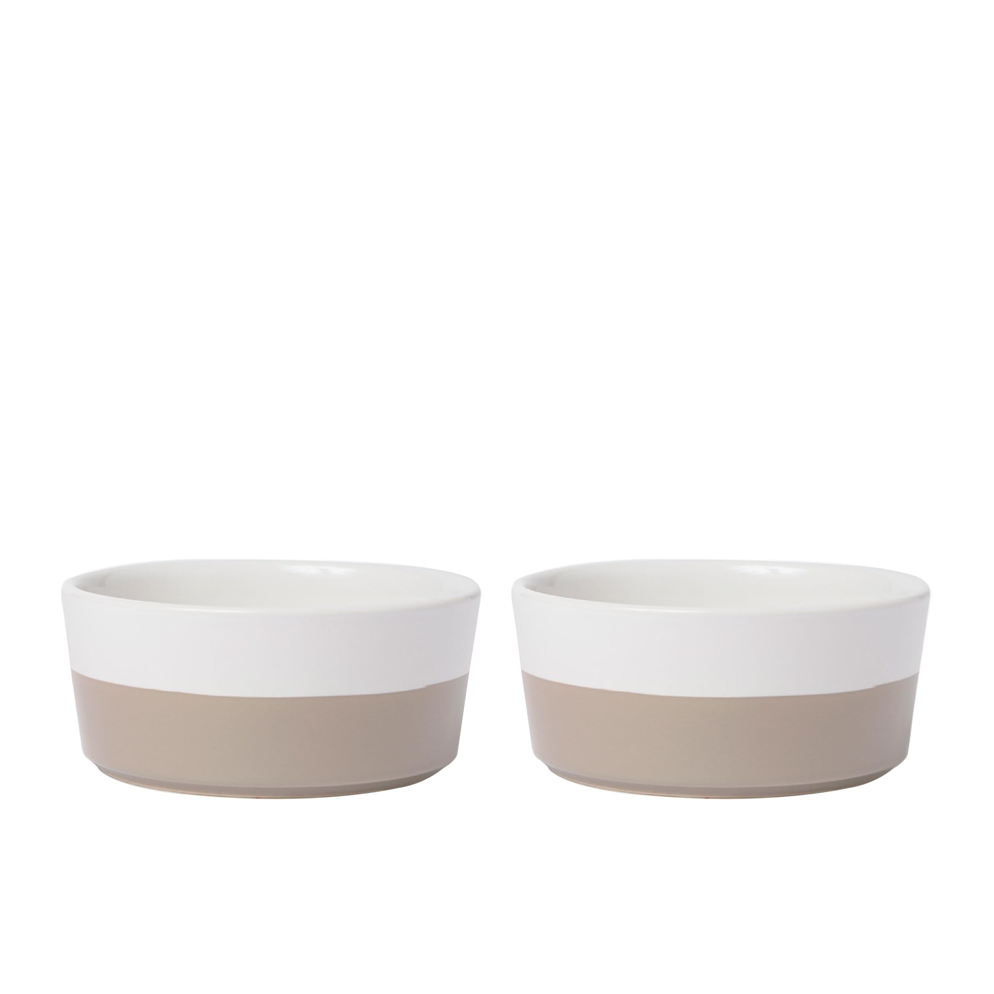 Waggo Dipper Bowl Set 2 Vintage Grey front view shows color pop and form