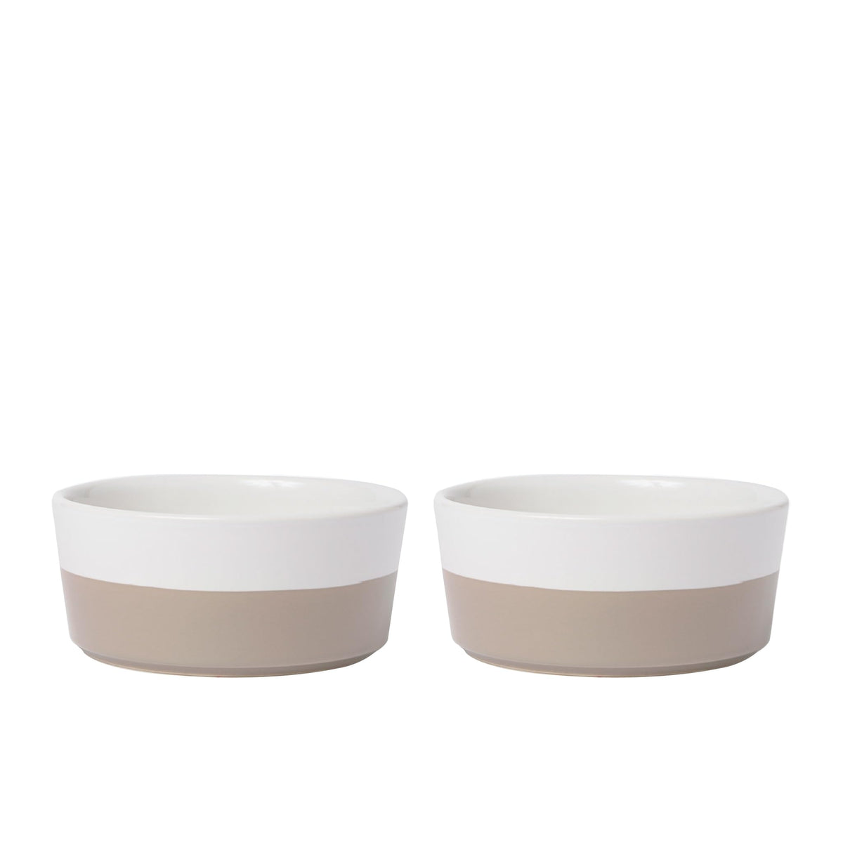 Waggo Dipper Bowl Set 2 Vintage Grey front view shows color pop and form
