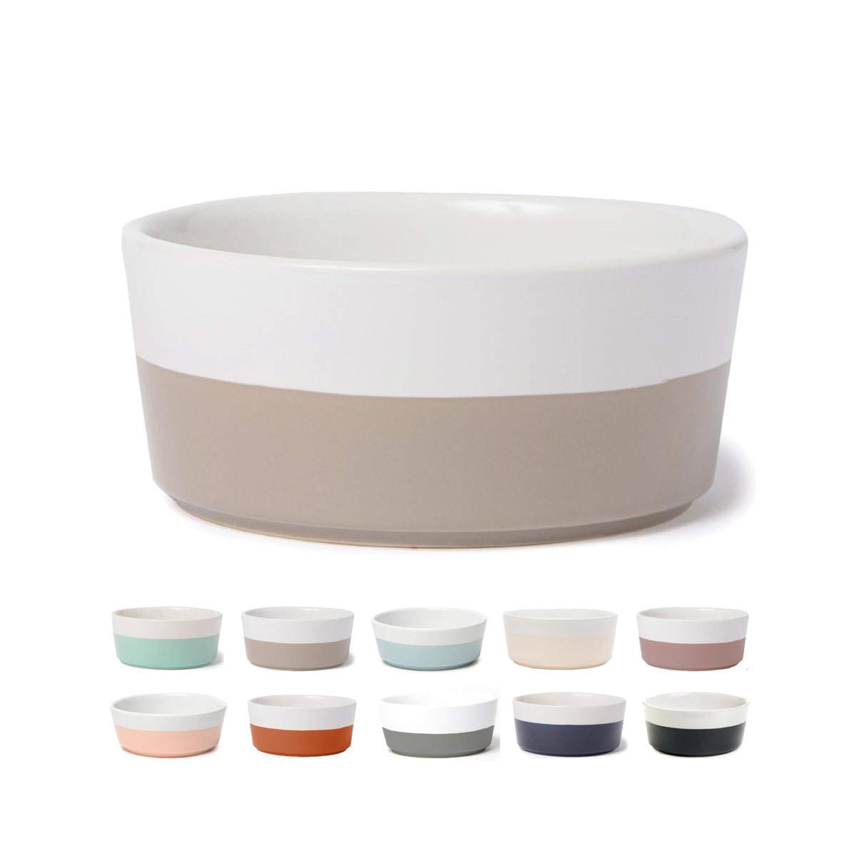 Waggo Dipper large front view shows durable stoneware for daily meals