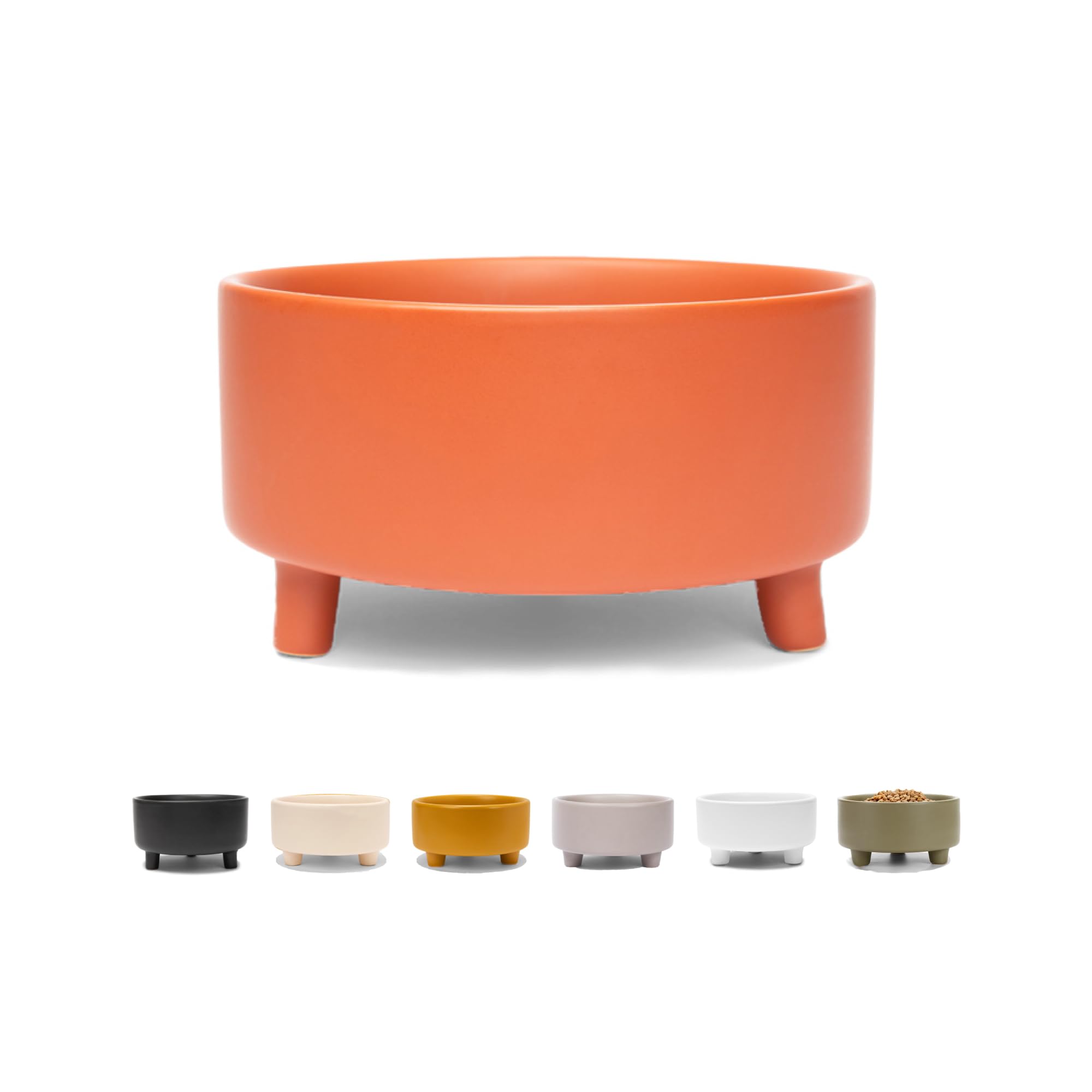 Waggo Uplift terracotta dog bowl close-up glaze showcases durable ceramic finish for daily meals