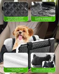 Wagjoy removable front pillow in bow or bone shape enhances comfort.