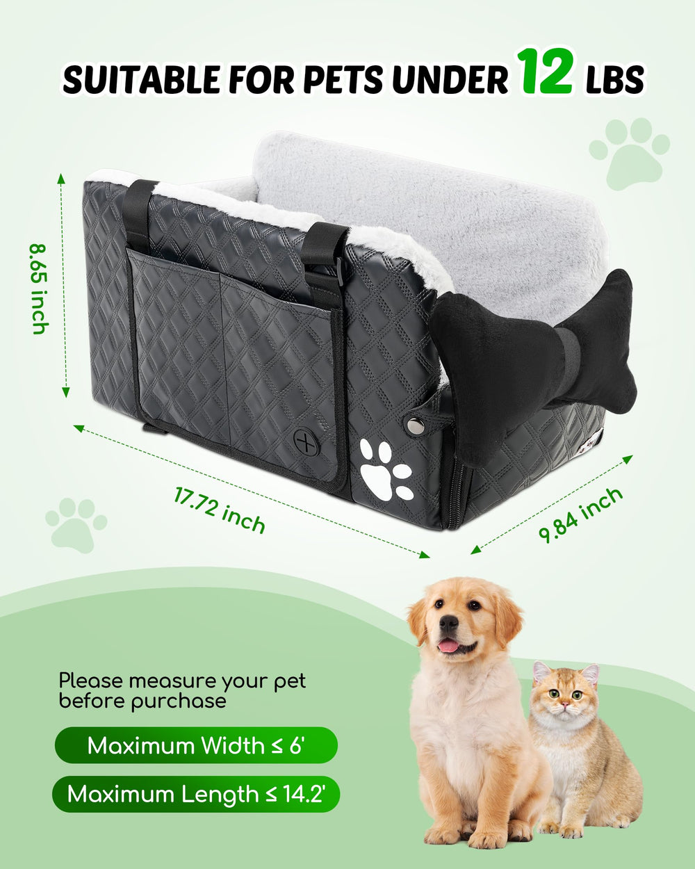 Wagjoy compact 12-pound support suits small dogs or cats on the go.