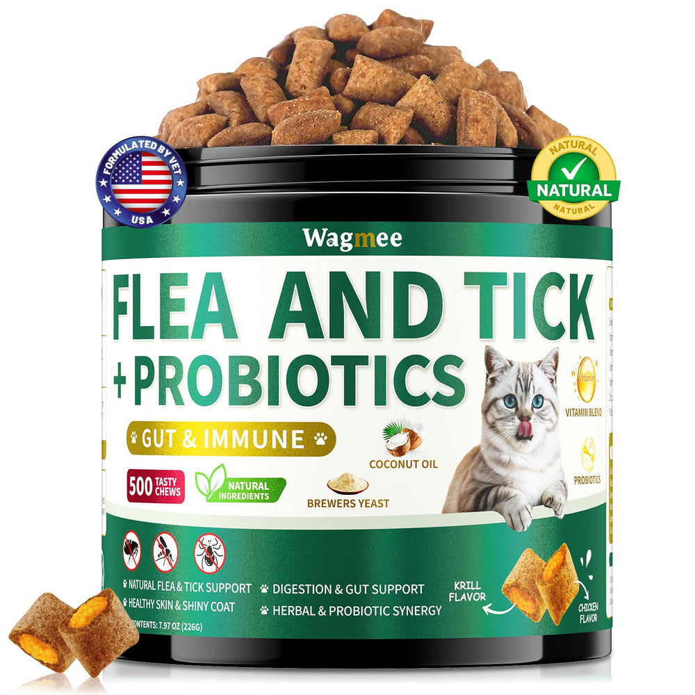 Wagmee cat-chews dual-layer bite: palatable outer layer with savory center for daily protection