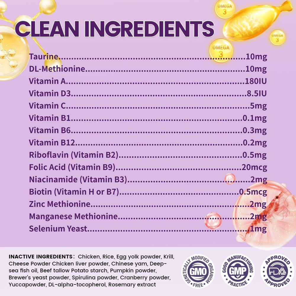 Wagmee artificial-colors-free label promotes a simple, allergen-conscious supplement.