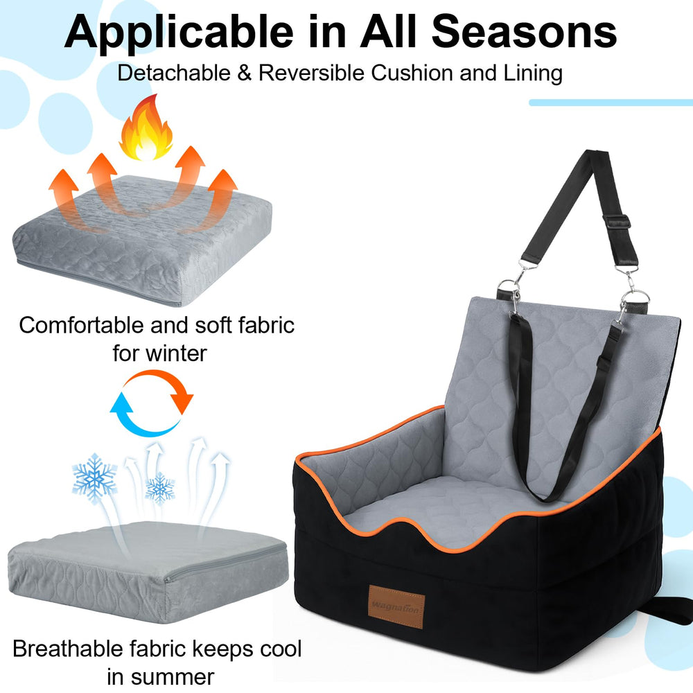 Wagnation seat storage pocket keeps treats and toys within reach