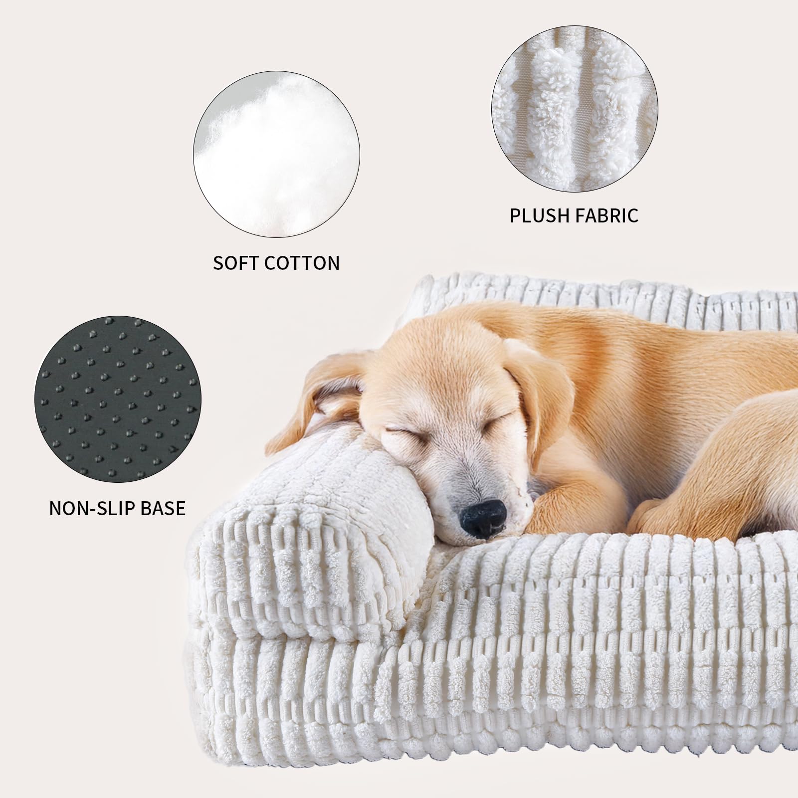 Wagsage soft corduroy fabric closeup emphasizes cloud-like softness and durability